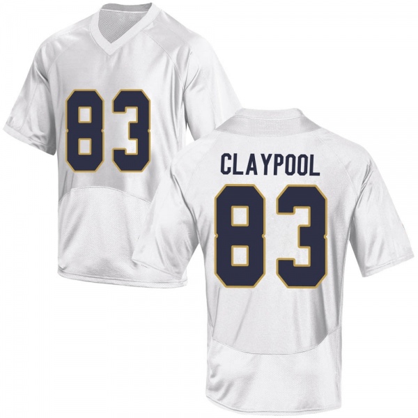 Chase Claypool Notre Dame Fighting Irish NCAA Men's #83 White Replica College Stitched Football Jersey UNE8055CD